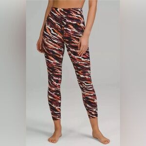 Lululemon Lunar New Year Align High-Rise 25" Tiger Tide Smoky Red Multi Size 8